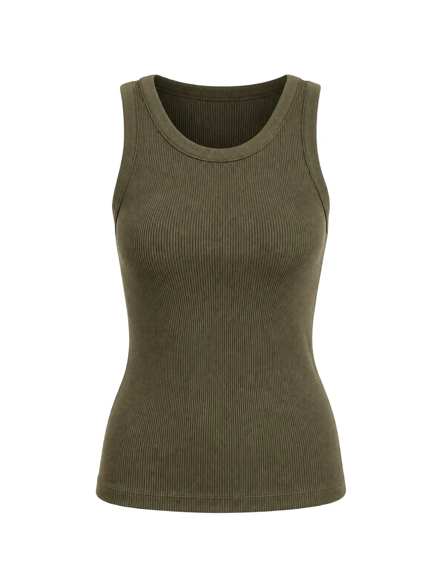 ribbed scoop-neck tank top 1