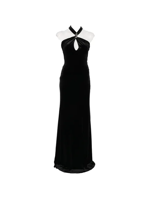 cut-out halterneck maxi dress