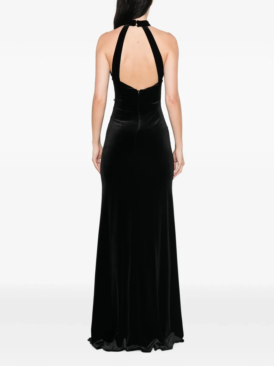 cut-out halterneck maxi dress 4