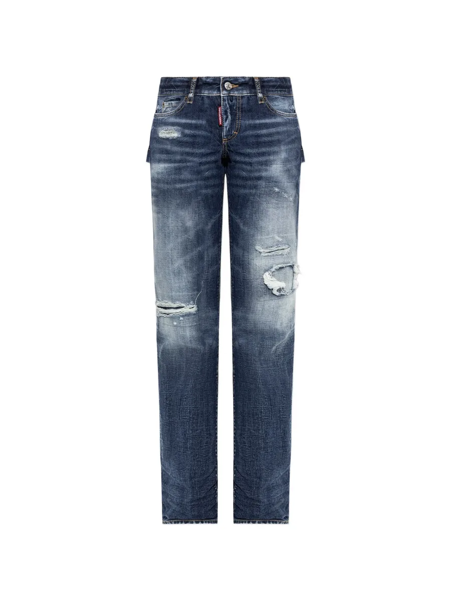 distressed cut-out jeans 1
