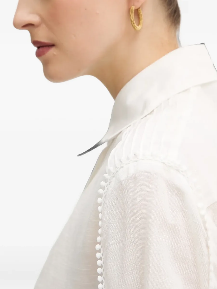 Farin pompom-detail collared shirt 5