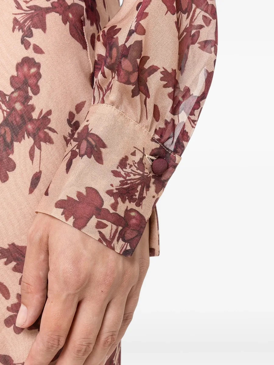 silk and viscose floral maxi dress 7