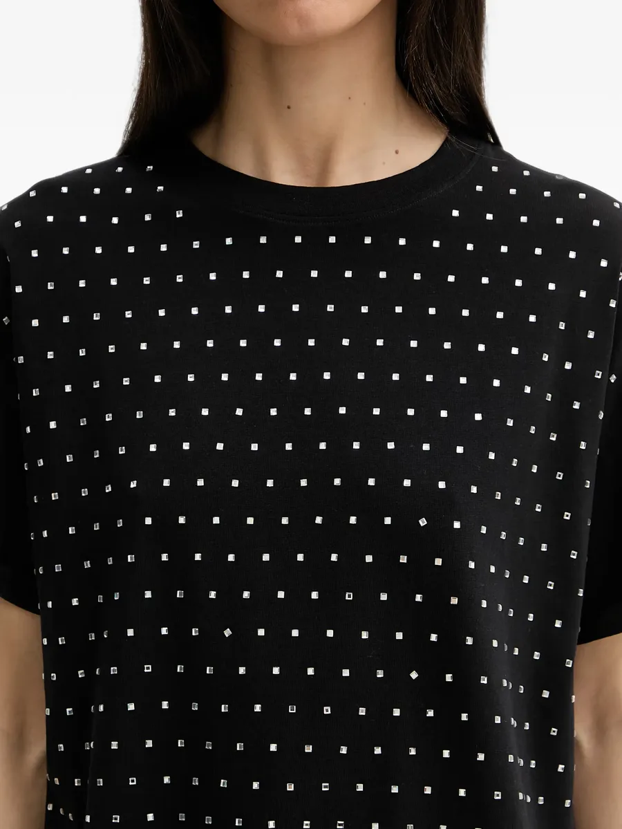 rhinestone-embellished T-shirt 5
