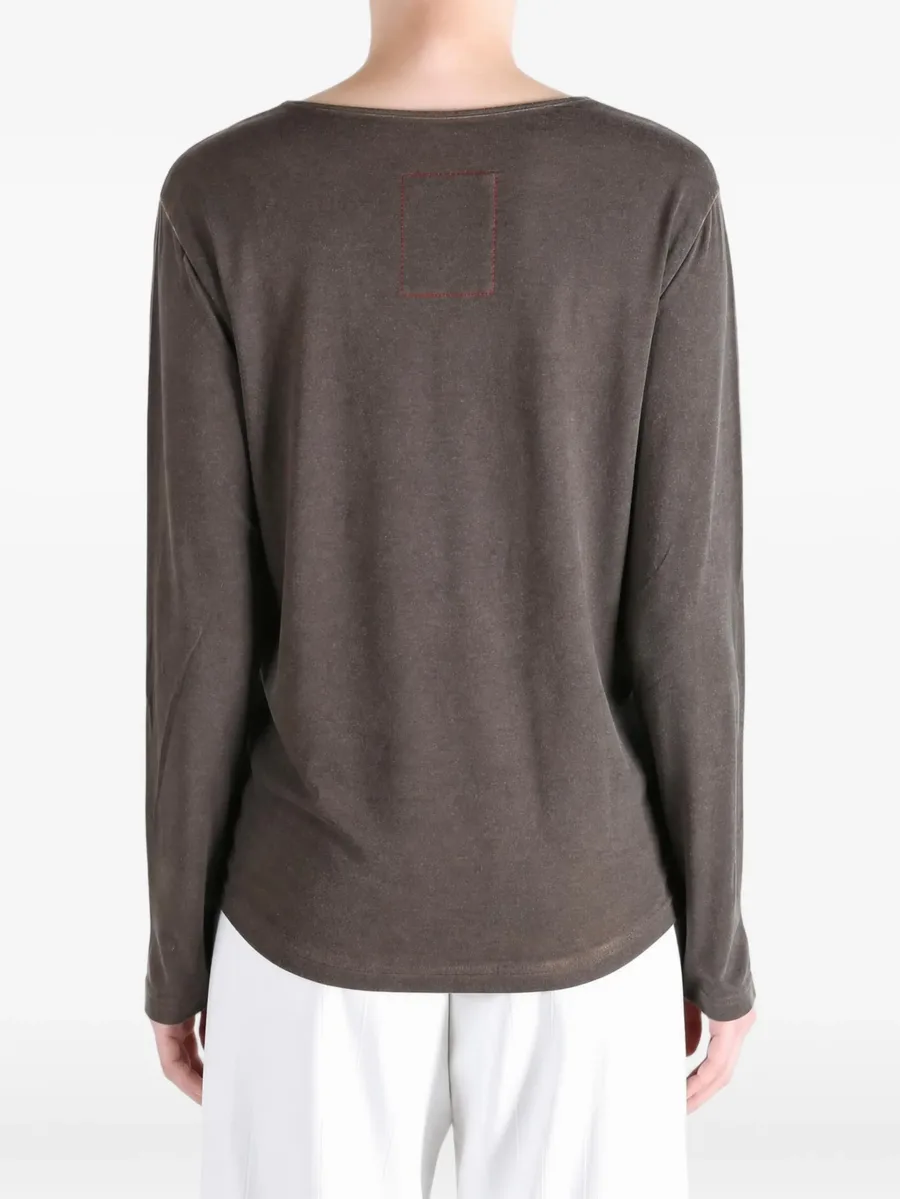 tie-waist long-sleeve T-shirt 4
