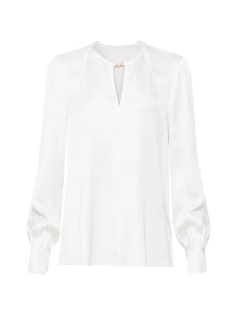 satin viscose V-neck top
