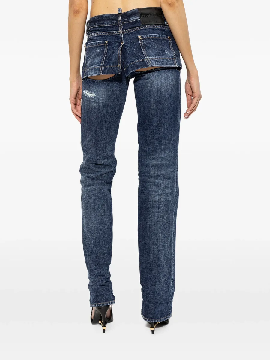 distressed cut-out jeans 4