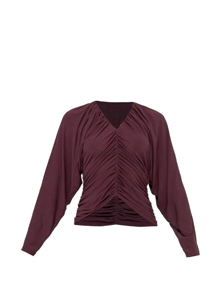 draped TENCEL™ and wool top 1