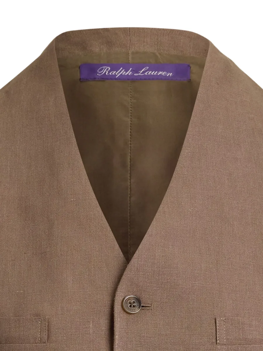 V-neck linen waistcoat 2