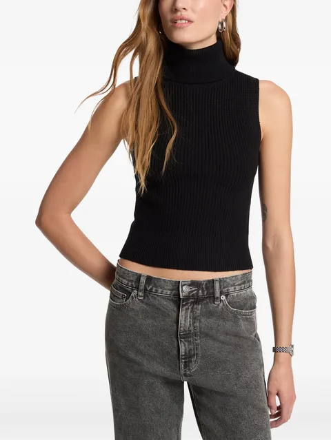 ribbed roll-neck sweater