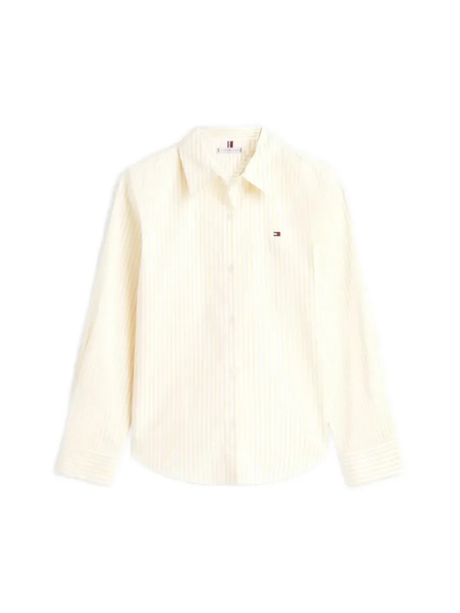 striped logo-embroidered shirt 2