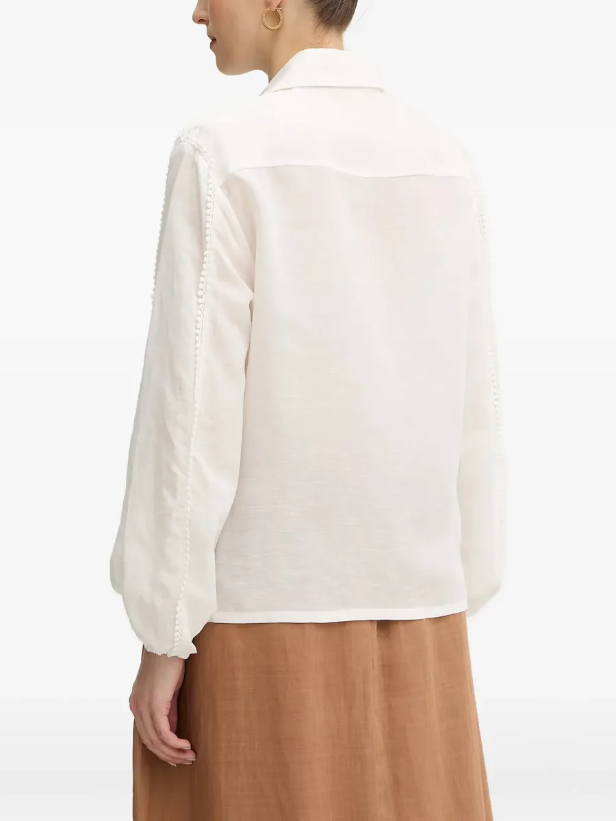 Farin pompom-detail collared shirt 3