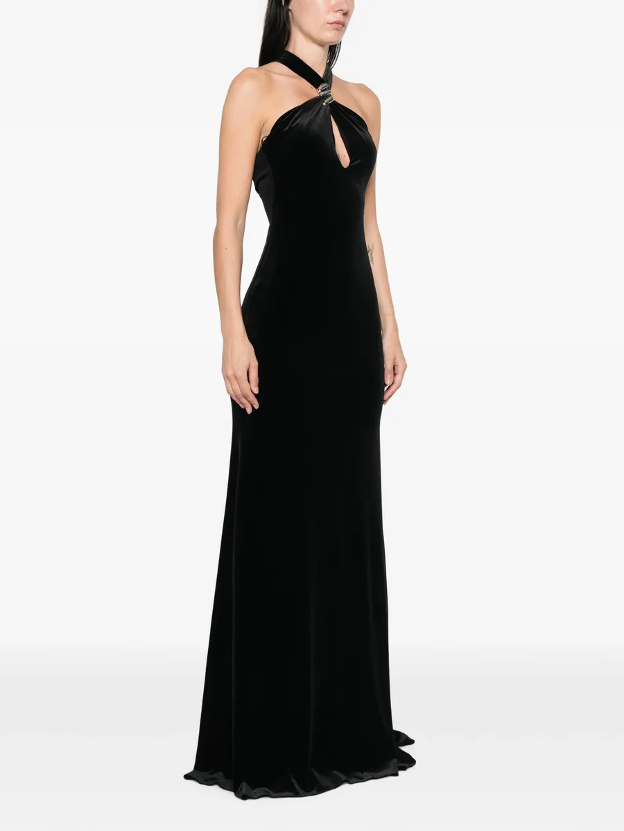 cut-out halterneck maxi dress 3