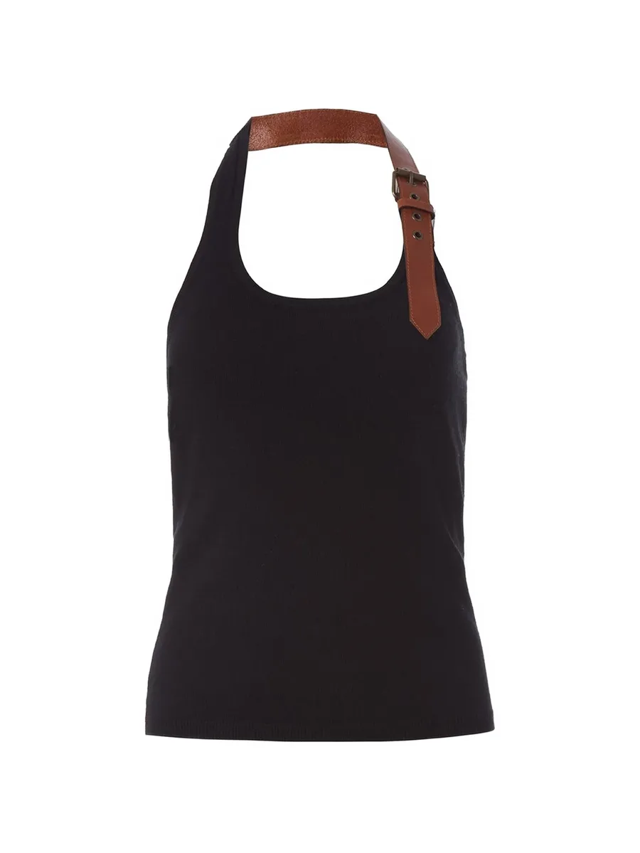 belt-detail halterneck top 6