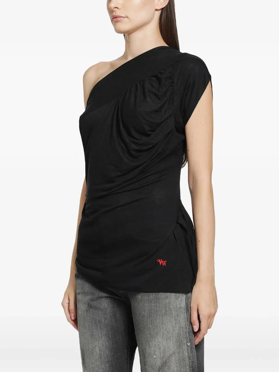 Andalouse asymmetric draped top 2