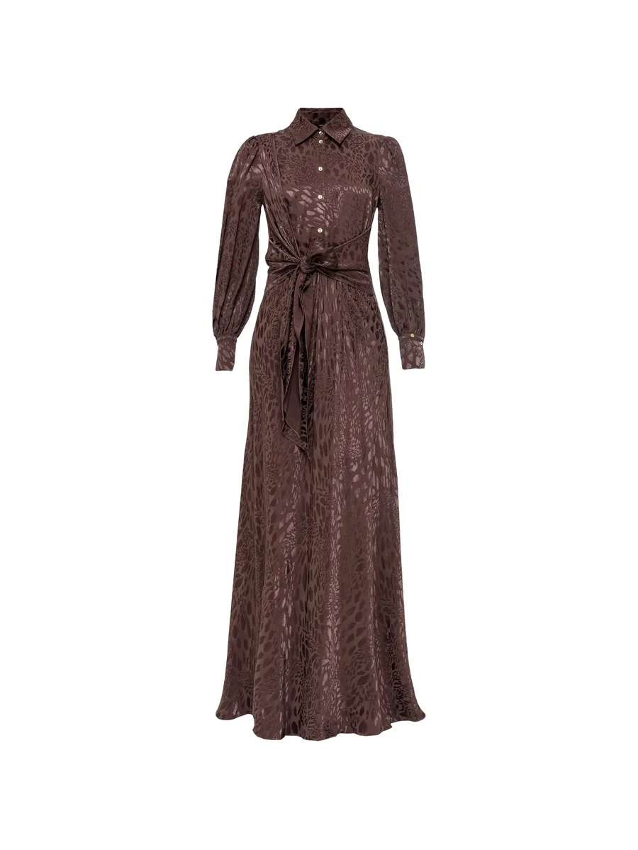 leopard-print viscose-blend dress 1