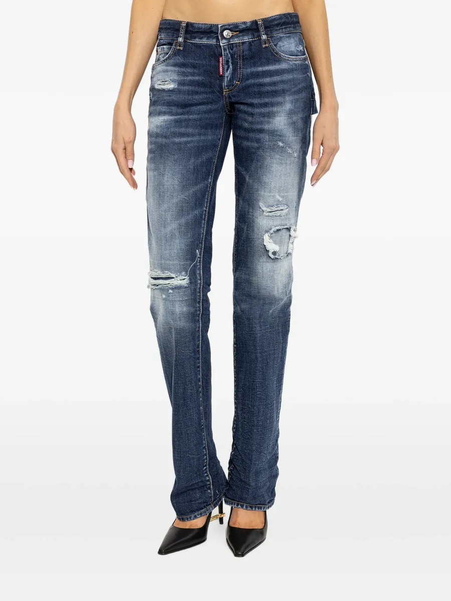 distressed cut-out jeans 3