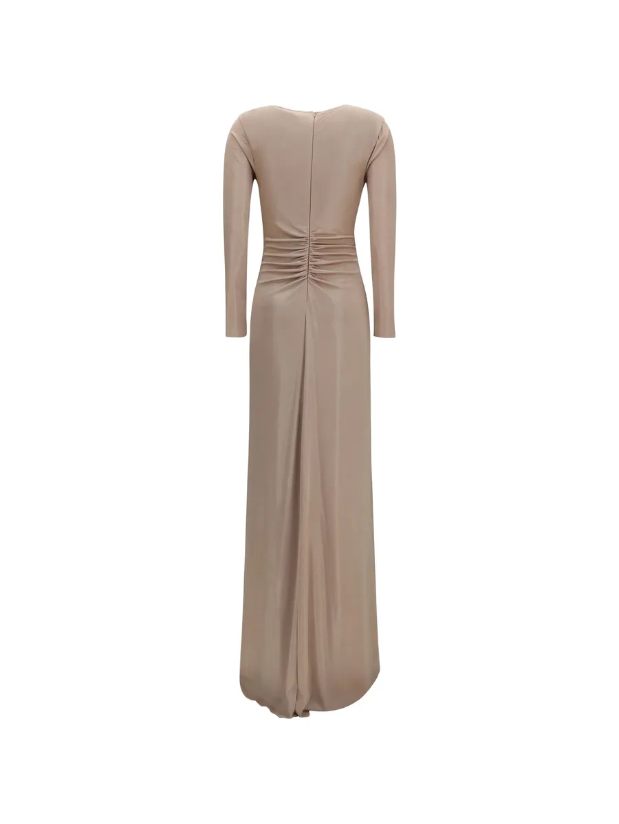 ruched metallic stretch-jersey maxi dress 2