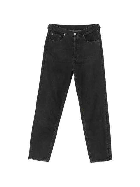 side-zip straight-leg jeans