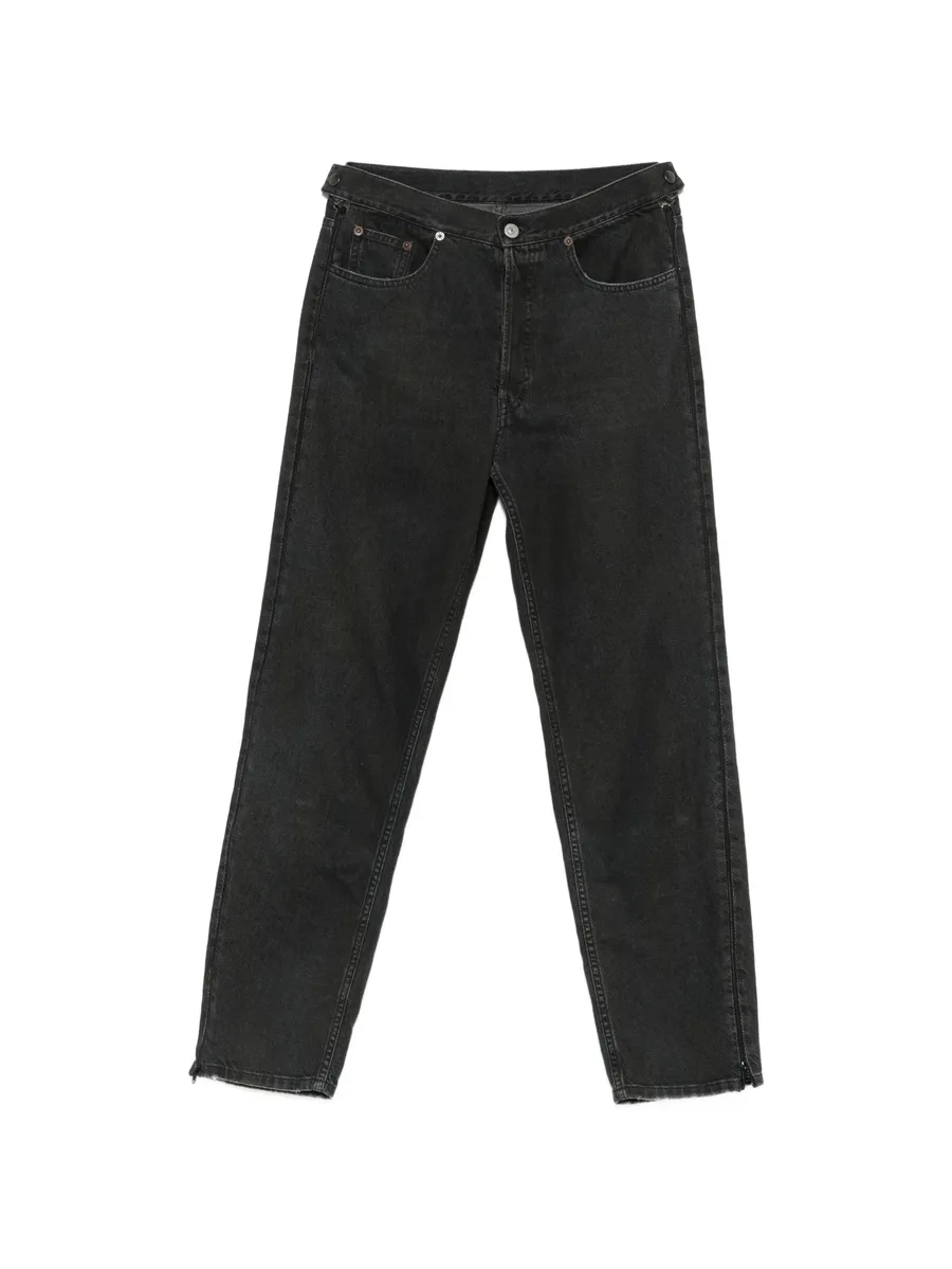 side-zip straight-leg jeans 1