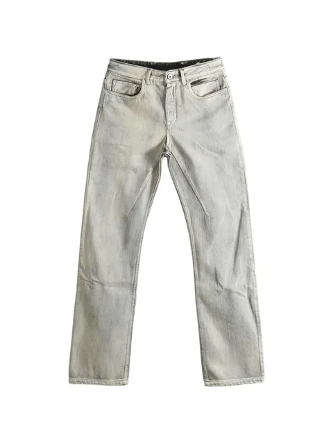 faded straight-leg jeans