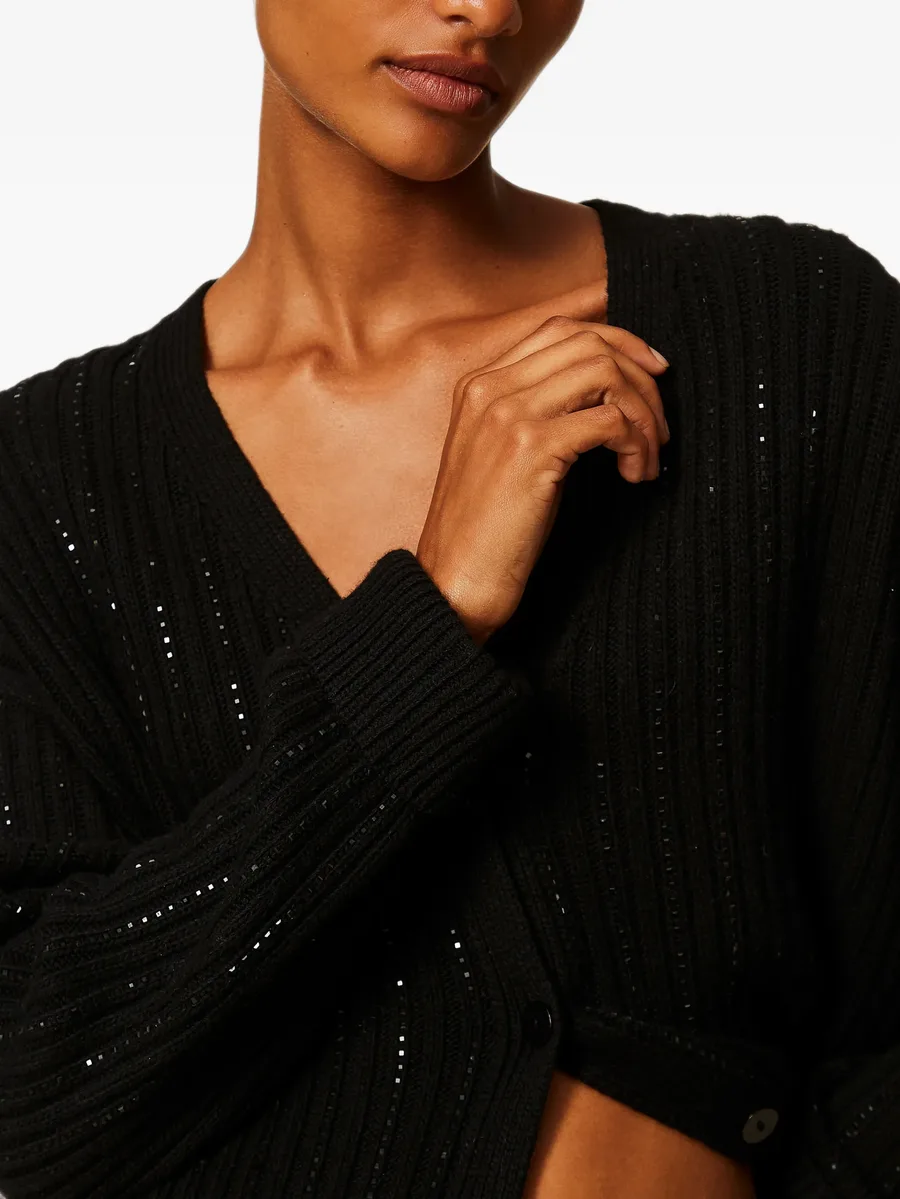 wool blend cardigan with rhinestones 5