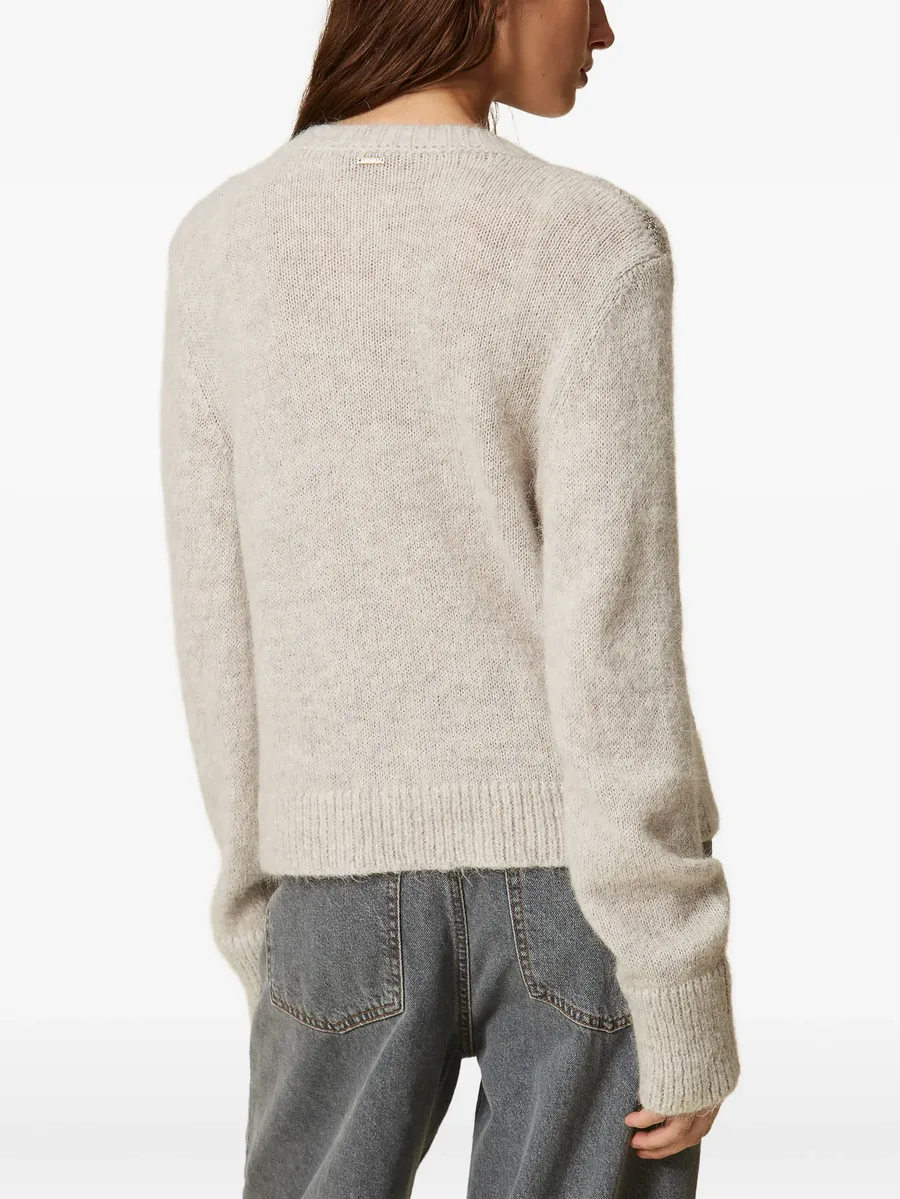 jacquard diamond cardigan with sequins 4