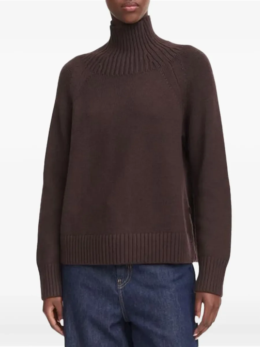 ribbed-knit raglan-sleeve sweater 2