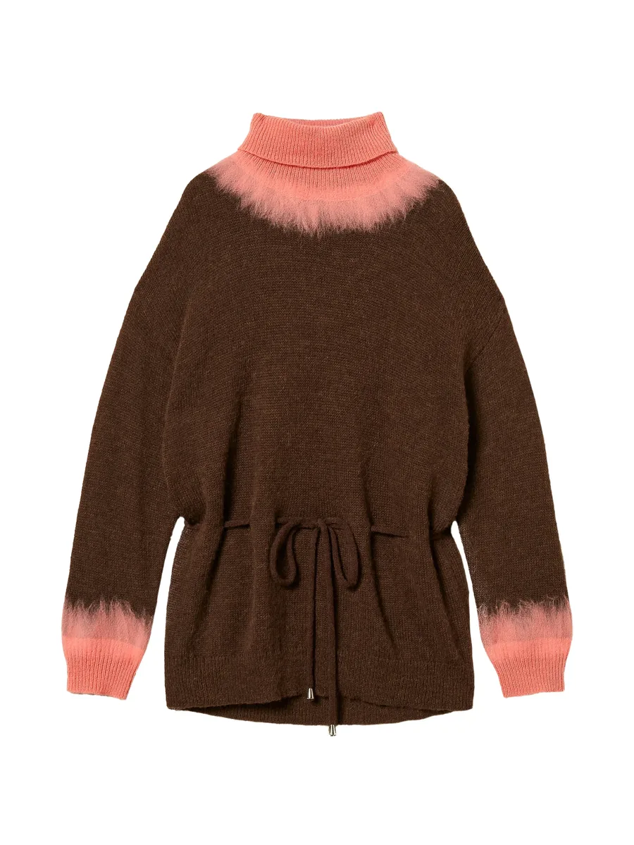Myfo two-tone wool-blend maxi sweater 1