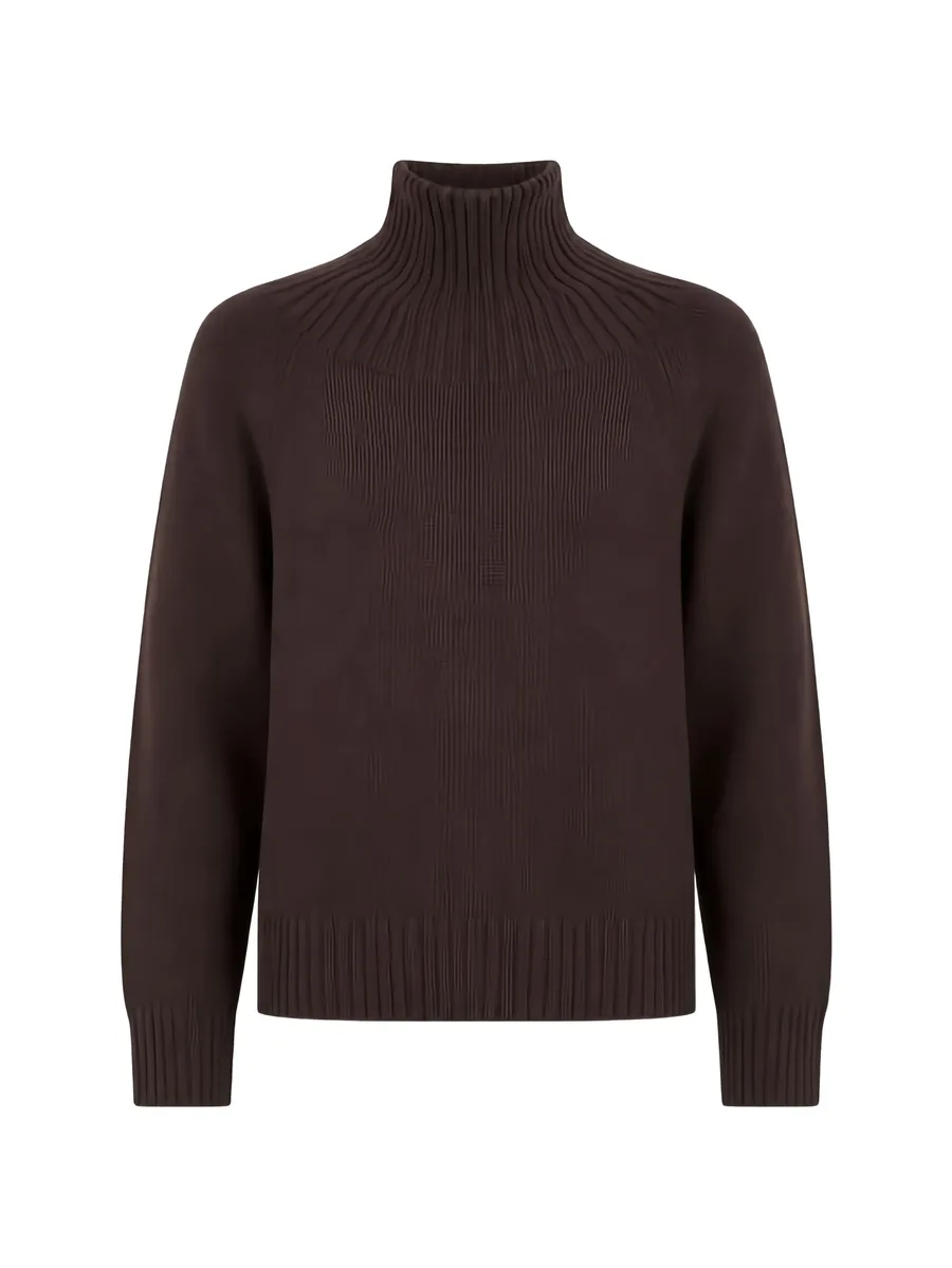 ribbed-knit raglan-sleeve sweater 1