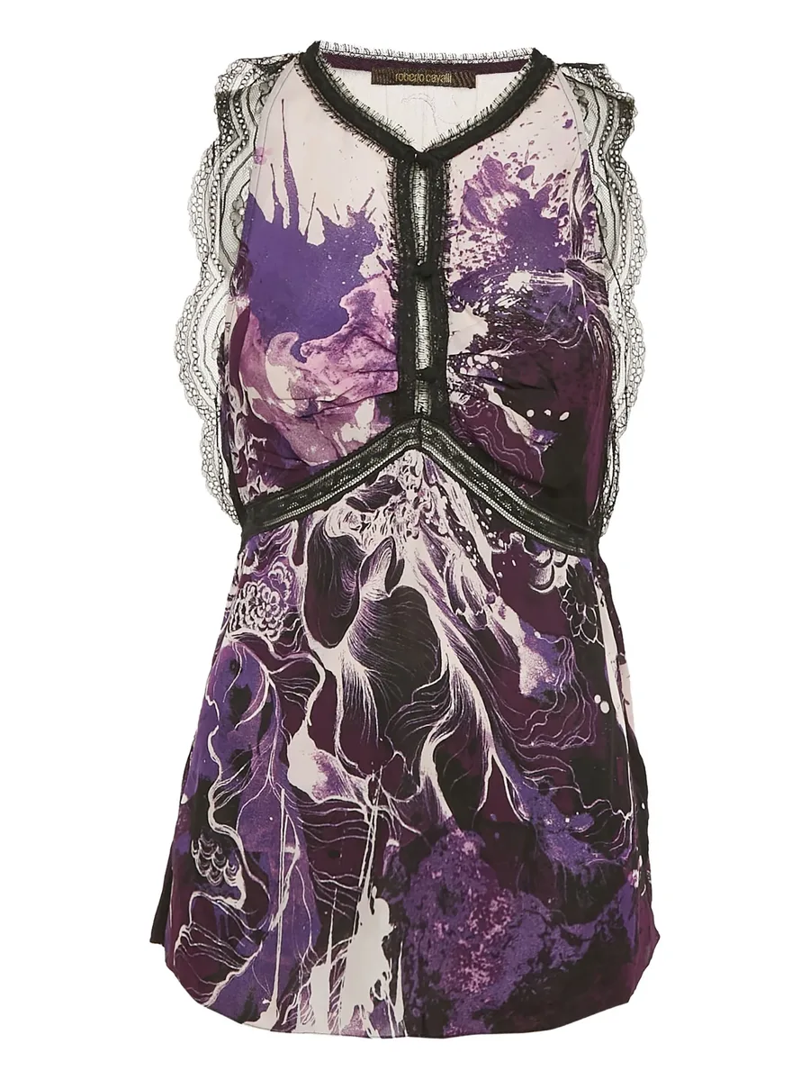 2023 printed silk blouse 1