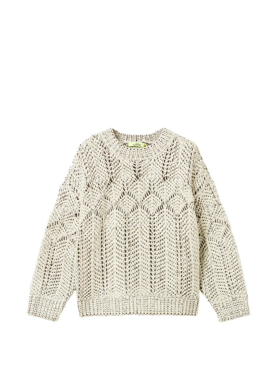 Myfo wool blend jumper with embroidery 1