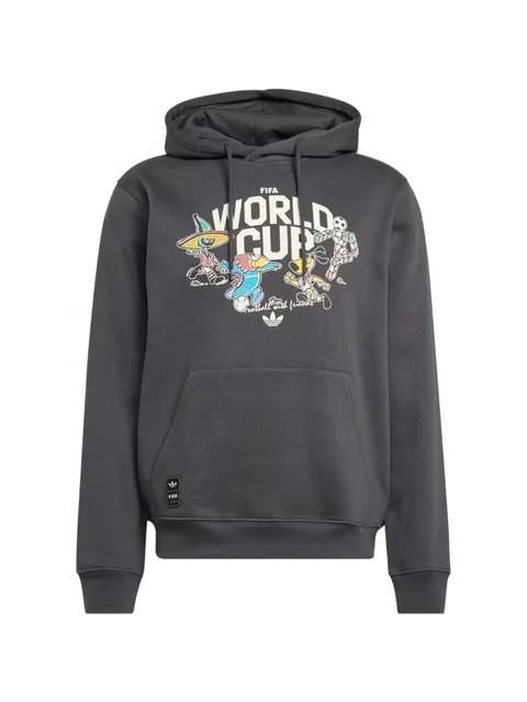 graphic-print drawstring hoodie