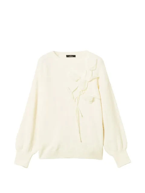 jumper with organza floral ramage