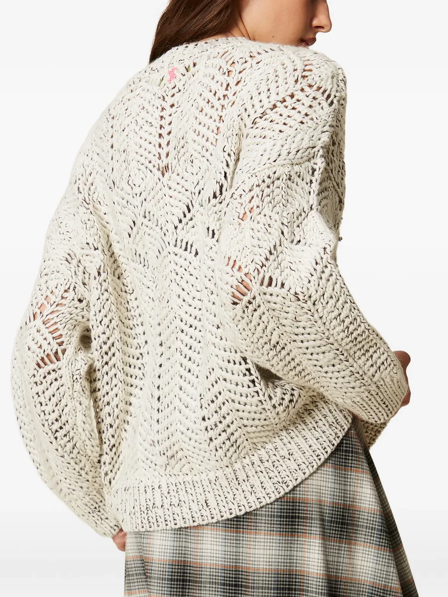 Myfo wool blend jumper with embroidery 4