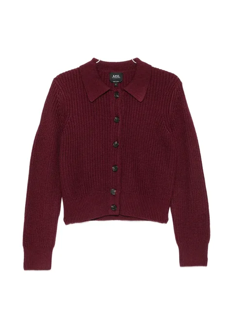 ribbed-knit cardigan