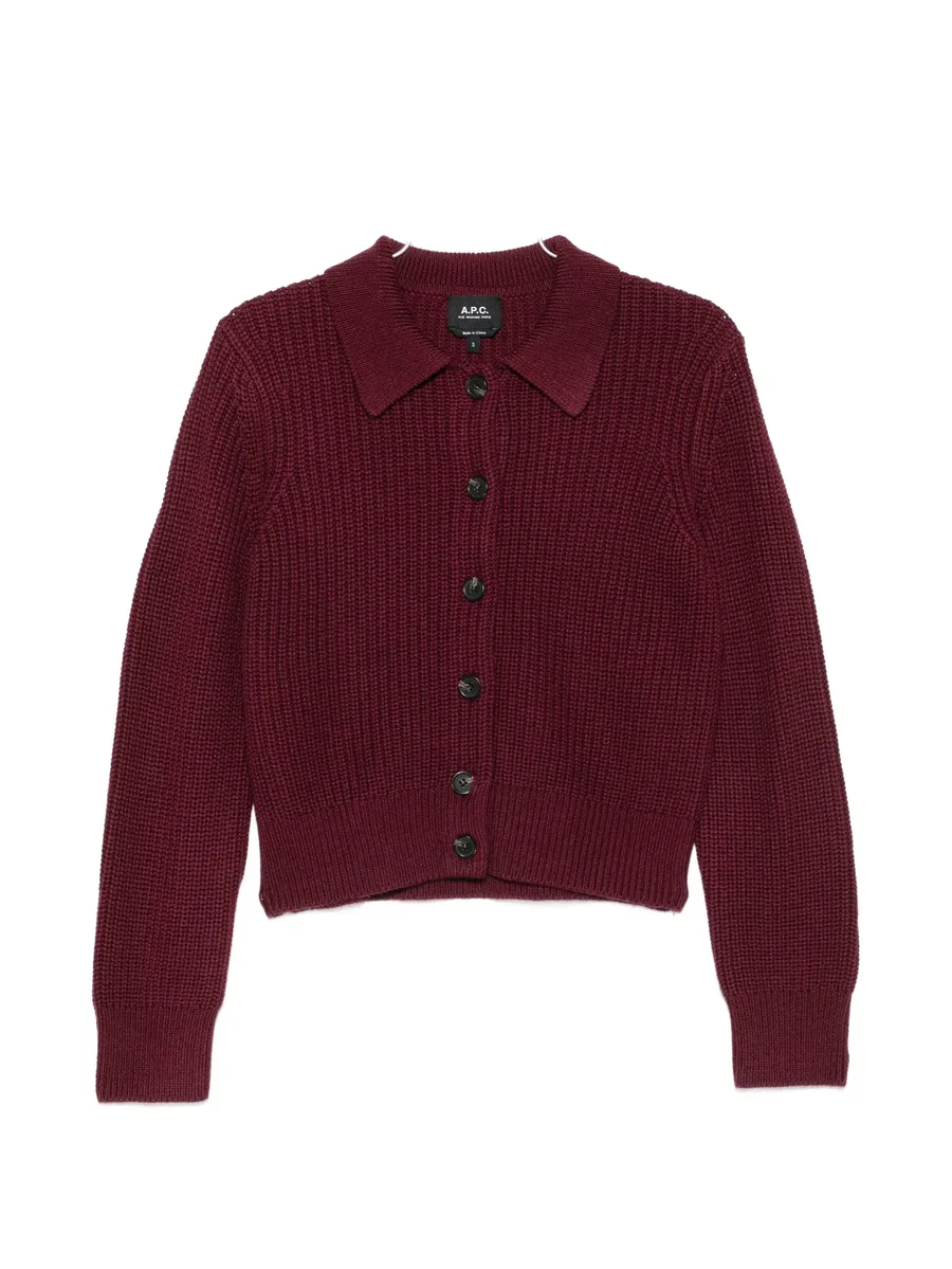 ribbed-knit cardigan 1