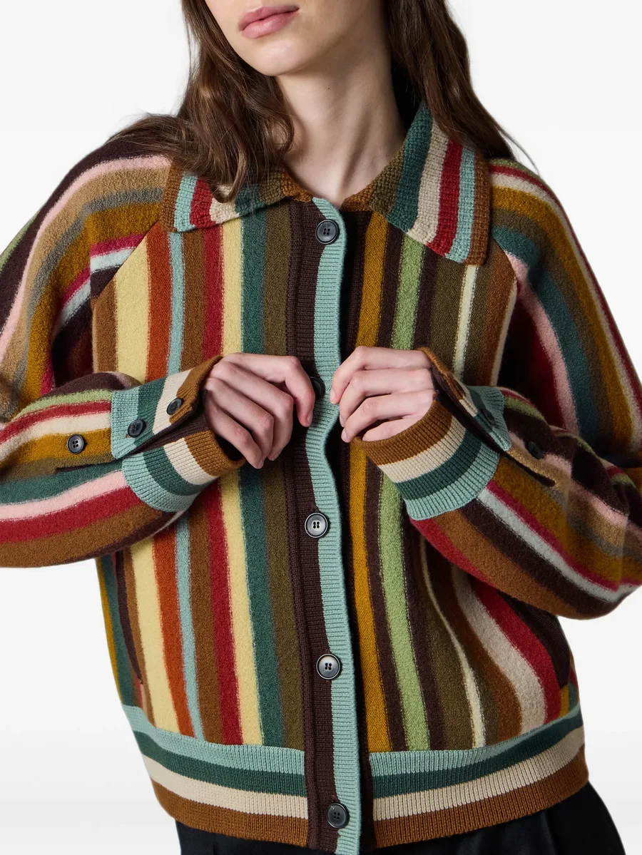 merino wool 'Signature Stripe' cardigan 5