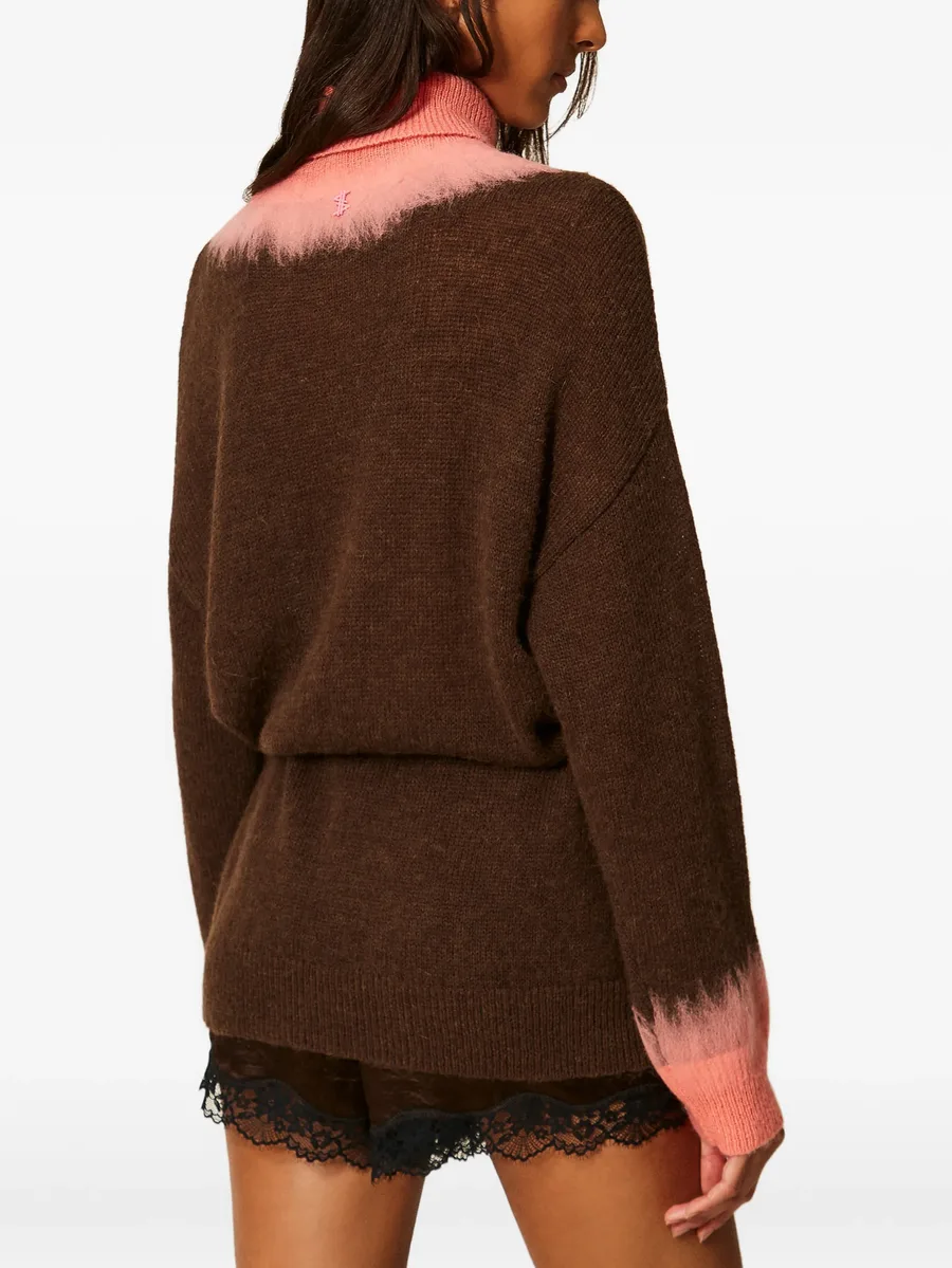 Myfo two-tone wool-blend maxi sweater 5