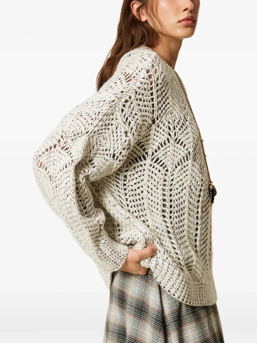 Myfo wool blend jumper with embroidery 3