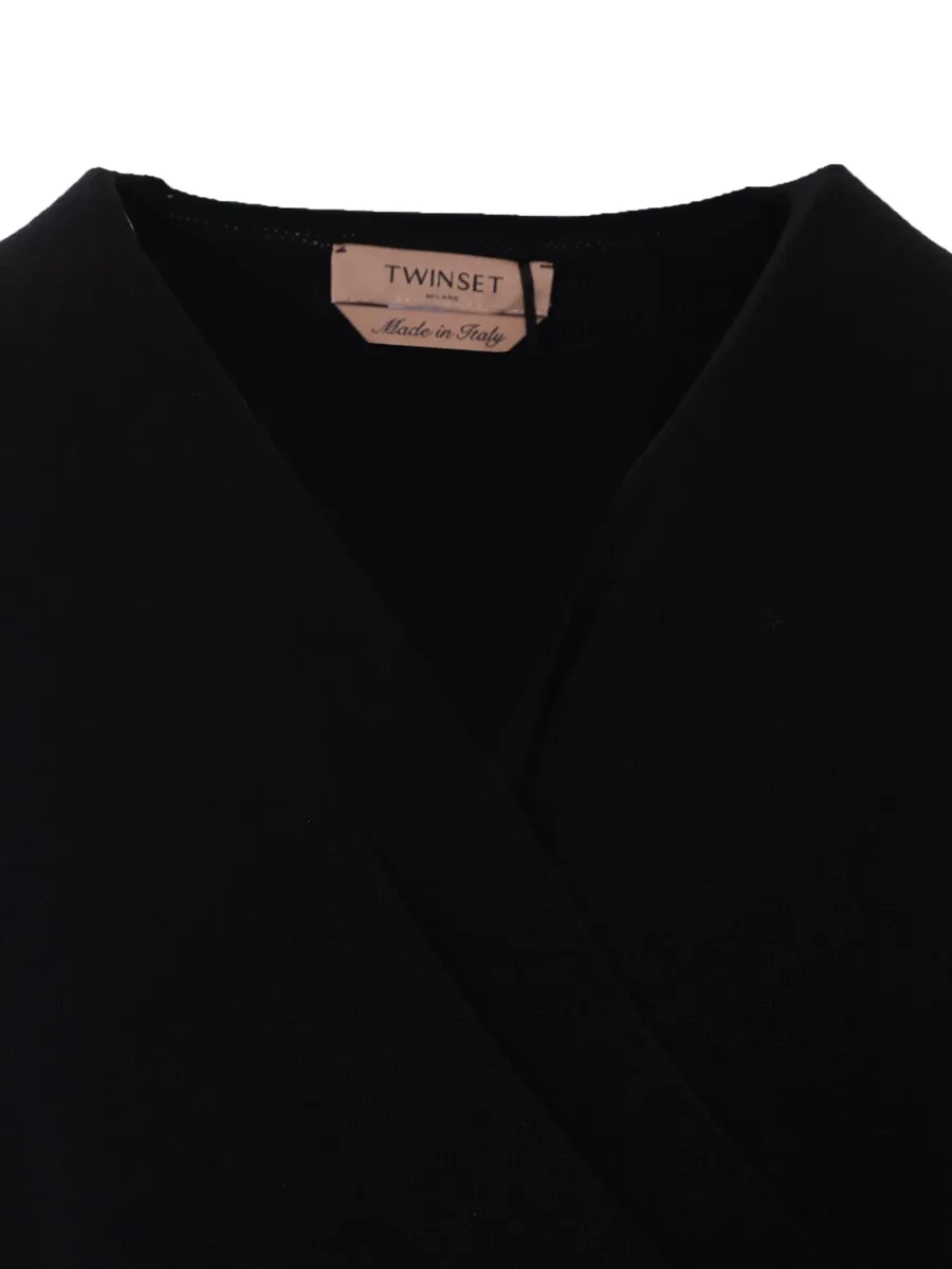 V-neck puff-sleeve sweater 2