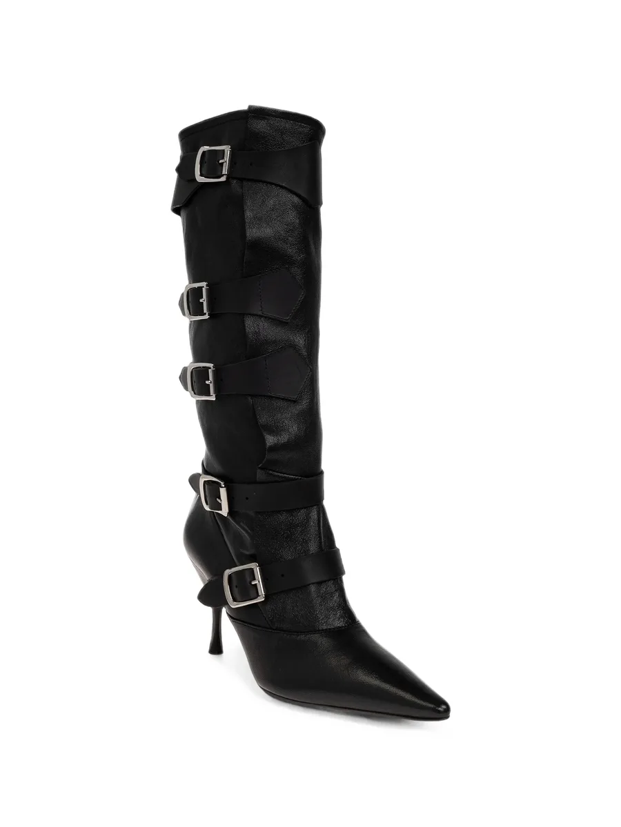 Treasure buckle-strap knee-high boots 2