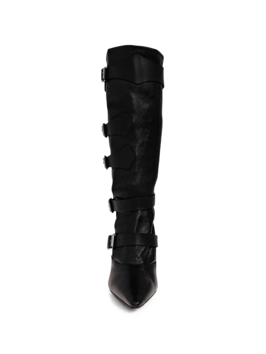 Treasure buckle-strap knee-high boots 4