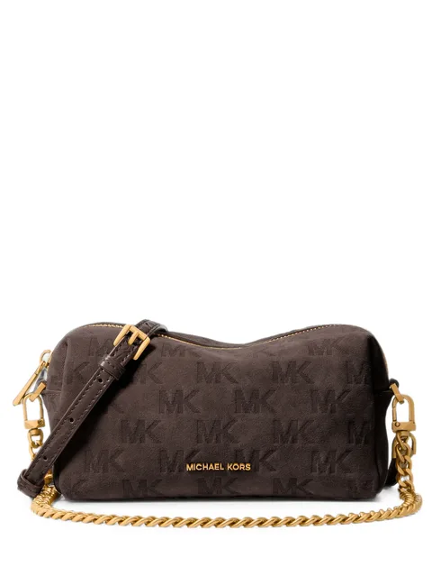 Bryant small logo-embossed suede convertible crossbody bag