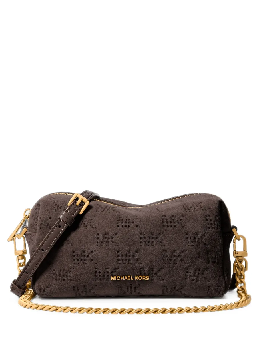 Bryant small logo-embossed suede convertible crossbody bag 1