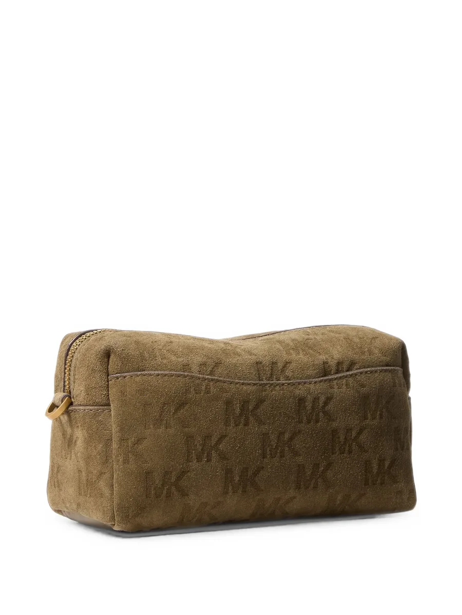 monogram-debossed suede cross body bag 4