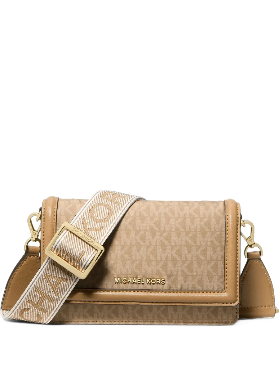 monogram-print logo-strap cross body bag 1