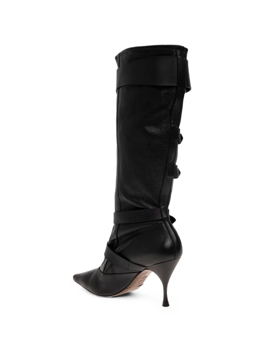 Treasure buckle-strap knee-high boots 3