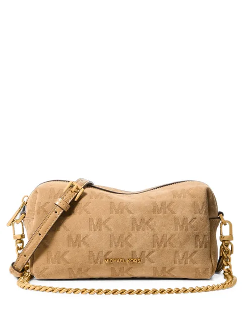 Bryant small logo-embossed suede convertible crossbody bag