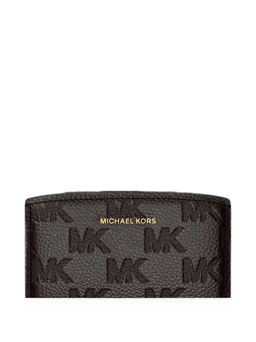 logo-embossed pebbled leather wallet 4