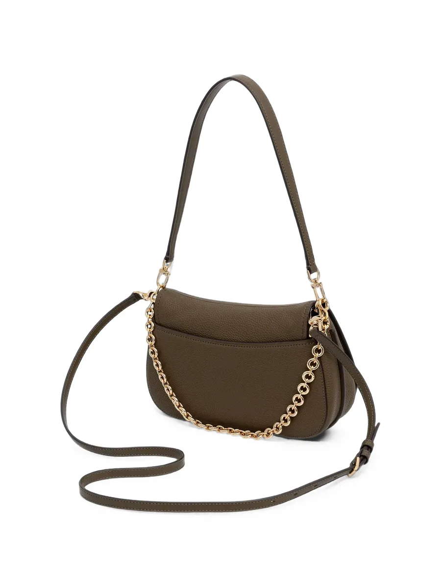 logo-plaque pebbled shoulder bag 3